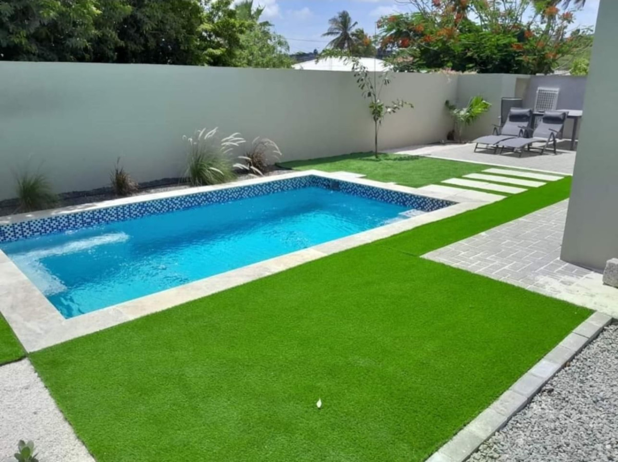 Private outdoor pool and terrace at Villa Blenchi
