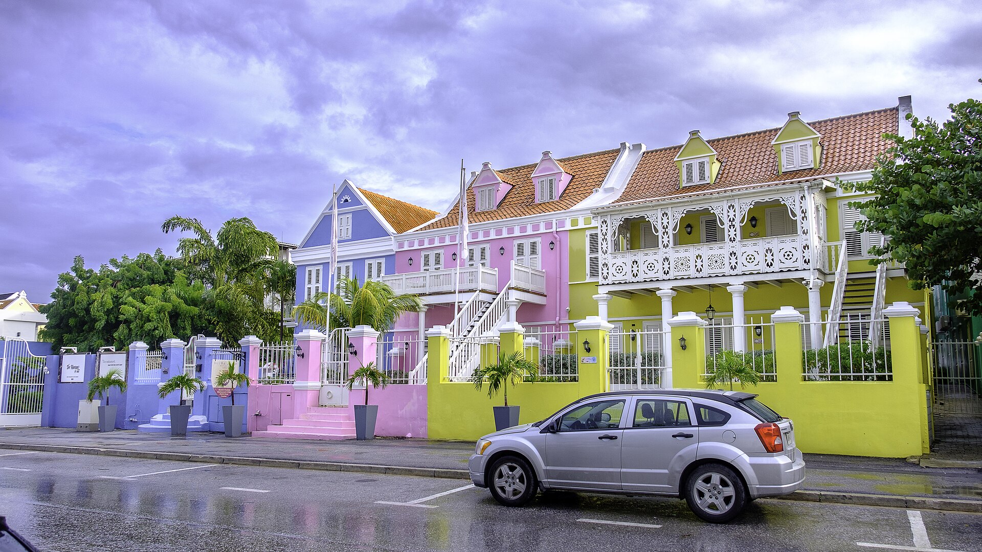 Restored historic houses in Pietermaai, Willemstad