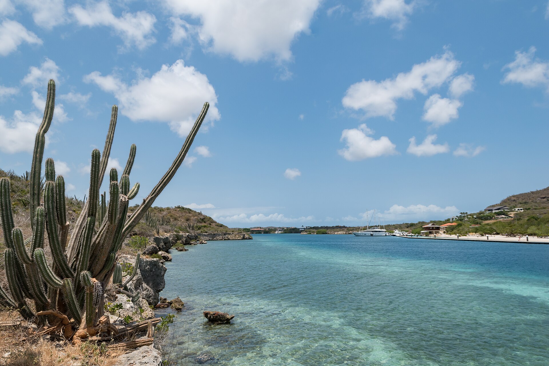 The entrance to Spaanse Water near Santa Barbara, Curaçao