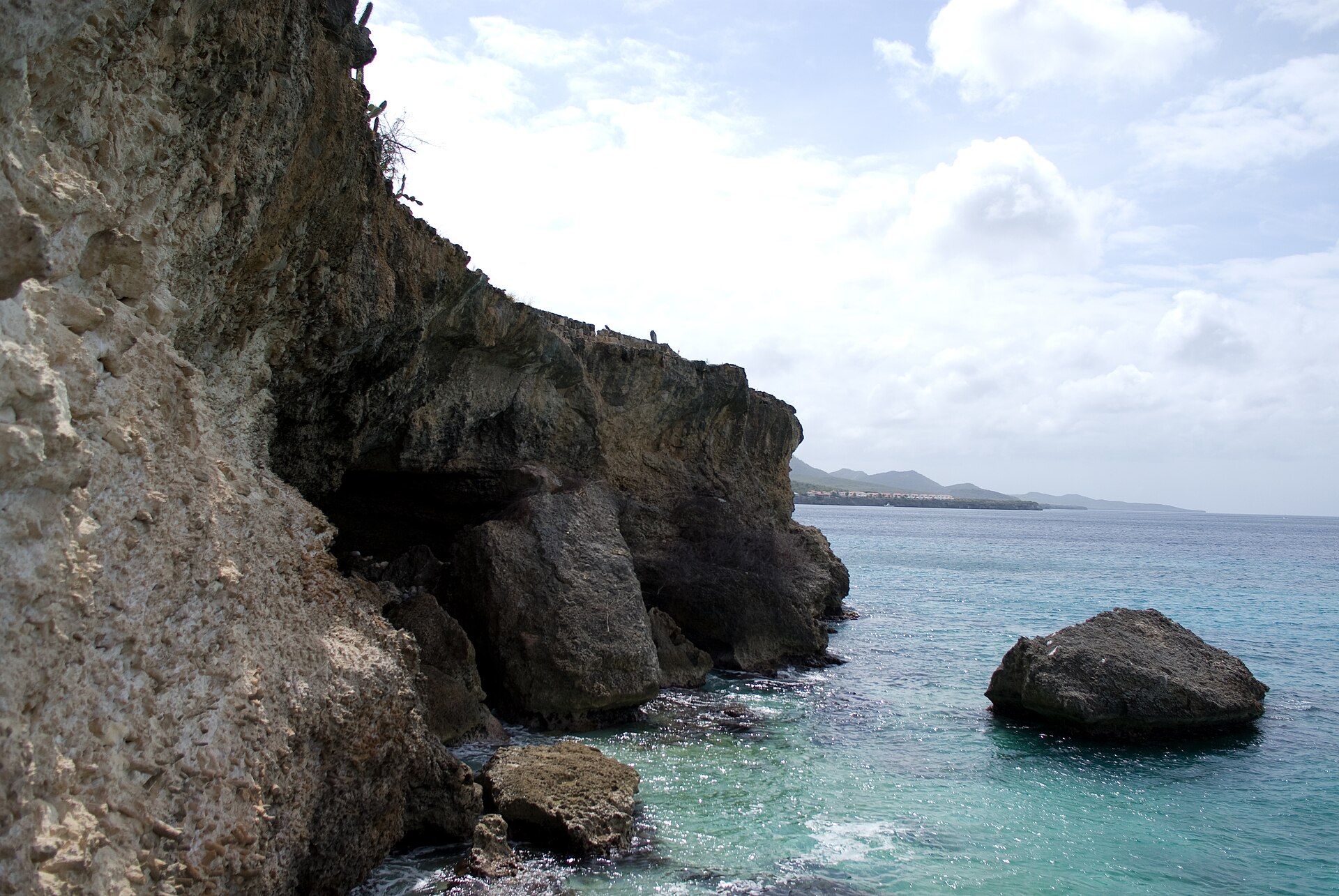 Coral cliffs at Westpunt, Curaçao